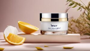 Sisley dag- en nachtcrème tentoongesteld op een elegante kaptafel.